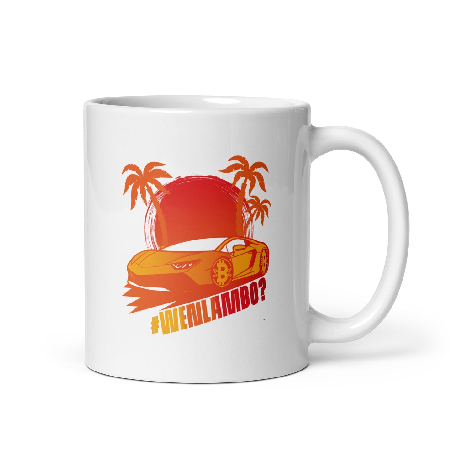 Lambo Dreams Glossy Mug - WenLambo Orange/Yellow Edition